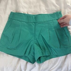 J. Crew Pleated Turquoise Shorts